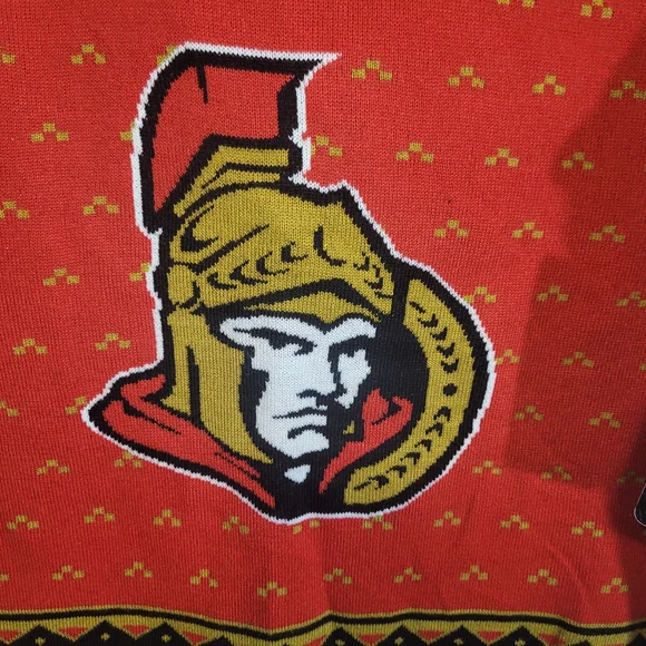 NHL Ottawa Senators Knit Sweater XL Women Holiday Ugly Christmas - Picture 4 of 6